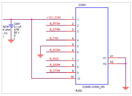 EloPOS Pack RJ-50 Pin-Out