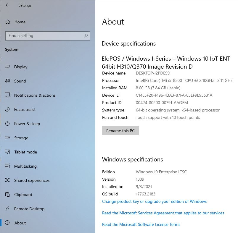 How to Find Windows Build Version and Image Version on Elo Devices