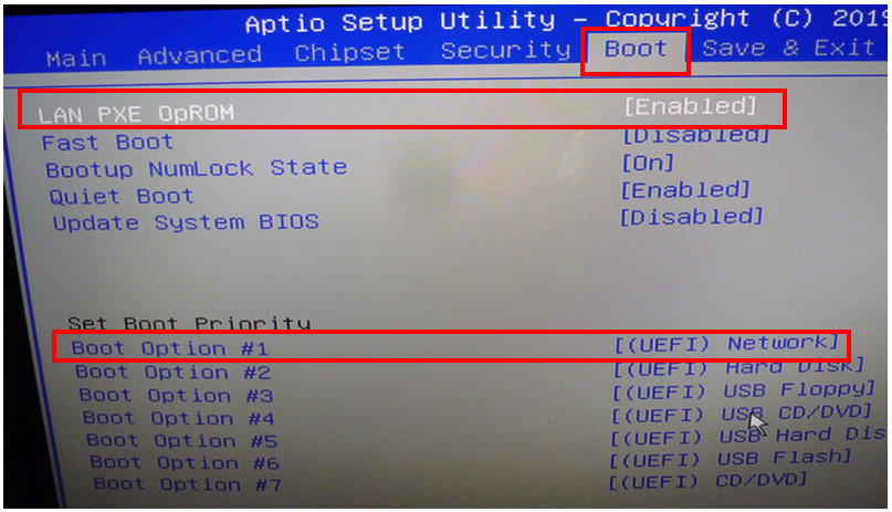 Pxe boot to lan что это в биосе