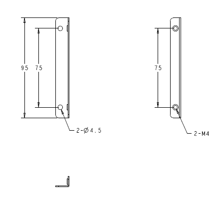 E000879, Flush Mount Bracket Kit for 2440L PCAP Open Frame Monitor