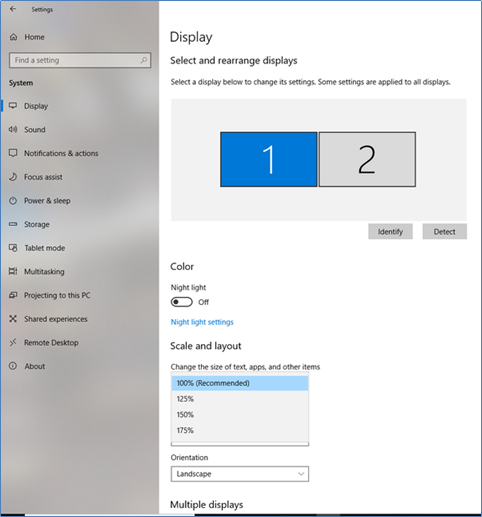 Windows 10 Scaling and Calibration Issue Correction Procedure