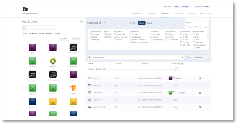 EV3: Navigating Applications and Content Deployment Features in EloView